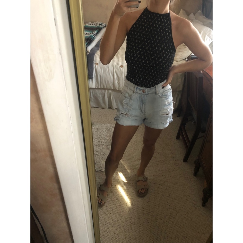 American Eagle patterned halter top
